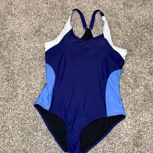 Like new 3X blue one piece padded lined swimsuit
